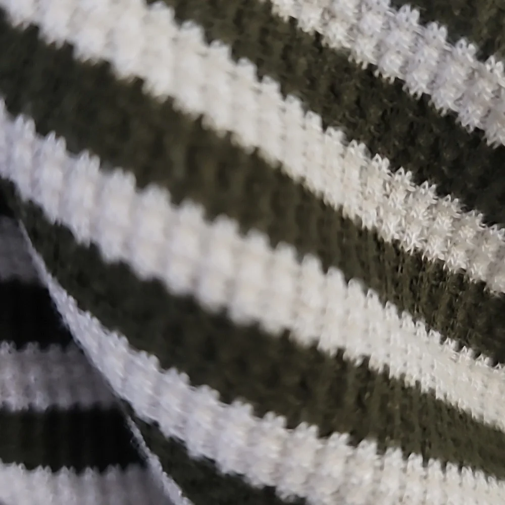 Vine & Love Green and White Striped Cardigan - Picture 7 of 7